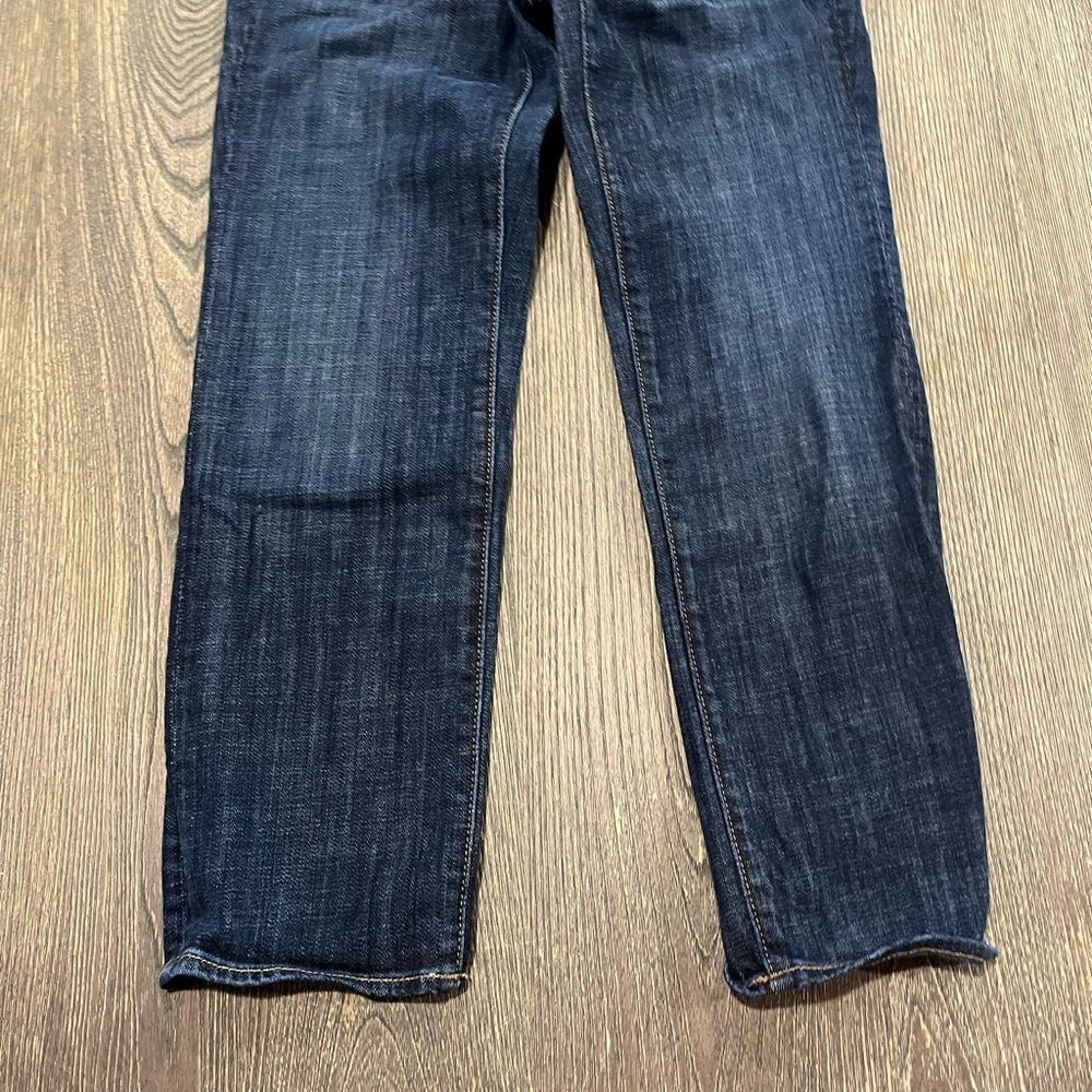 American Eagle Artist Crop Jeans Low Rise Pockets Stretch Denim Dark Wash Size 2 - Picture 2 of 12